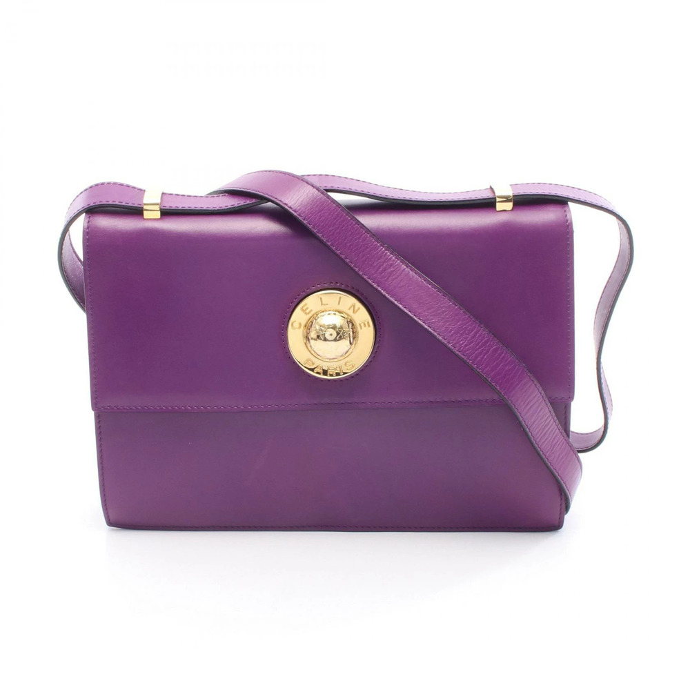 Celine Starball Shoulder Bag Leather Purple
